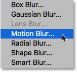 گزینه motion blur در فتوشاپ