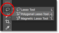 استفاده از polygonal lasso tool در فتوشاپ