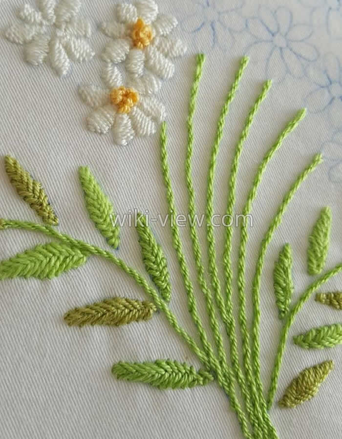 ساقه دوزی طرح نمونه