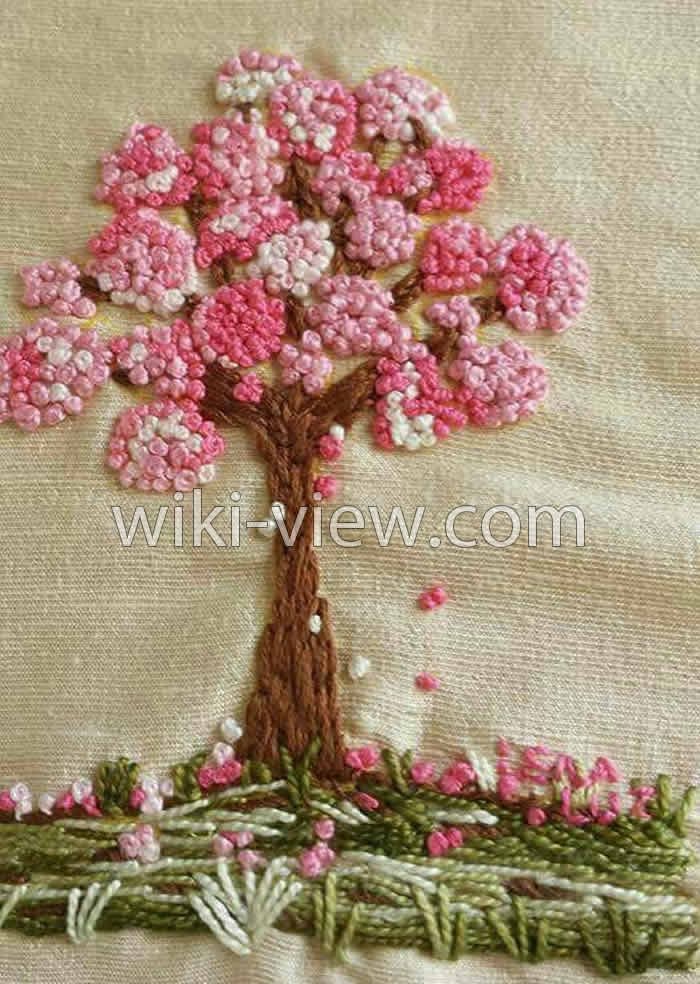 گره فرانسوی / دوخت گره فرانسوی / گره فرانسوی در گلدوزی / آموزش گره فرانسوی / آموزش گل با گره فرانسوی / آموزش گل رز با گره فرانسوی / آموزش گره فرانسوی برای دستبند/ آموزش گره فرانسوی در گلدوزی / گلدوزی / انواع کوک / انواع دوخت / French Knot نمونه ای ساده گره فرانسوی