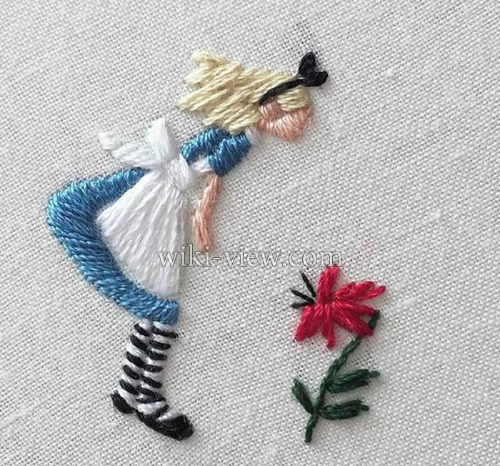 ساتن دوزی / ساتن دوزی در گلدوزی / توپر دوزی گلدوزی / انواع دوخت در گلدوزی / طرح برای ساتن دوزی / آموزش تصویری ساتن دوزی / satin stitch طرح برای ساتن دوزی 11