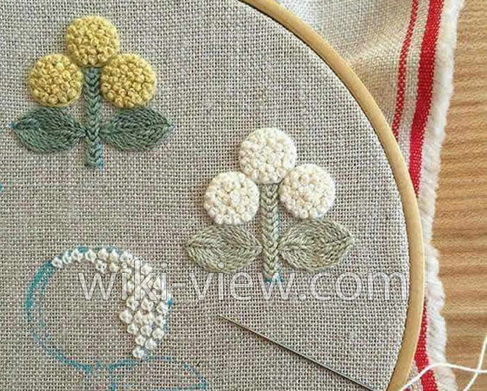 گره فرانسوی / دوخت گره فرانسوی / گره فرانسوی در گلدوزی / آموزش گره فرانسوی / آموزش گل با گره فرانسوی / آموزش گل رز با گره فرانسوی / آموزش گره فرانسوی برای دستبند/ آموزش گره فرانسوی در گلدوزی / گلدوزی / انواع کوک / انواع دوخت / French Knot نمونه ای ساده ای گره فرانسوی