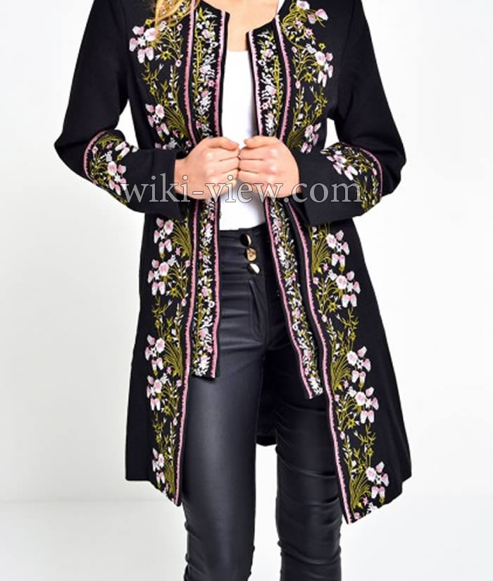 طرح برای مانتو گلدوزی شده