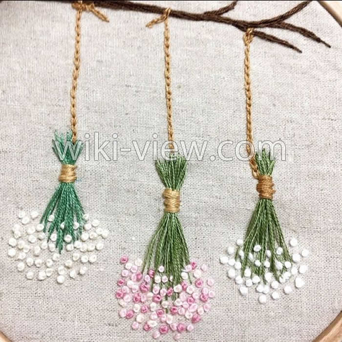 گره فرانسوی / دوخت گره فرانسوی / گره فرانسوی در گلدوزی / آموزش گره فرانسوی / آموزش گل با گره فرانسوی / آموزش گل رز با گره فرانسوی / آموزش گره فرانسوی برای دستبند/ آموزش گره فرانسوی در گلدوزی / گلدوزی / انواع کوک / انواع دوخت / French Knot شاخه گل با گره فرانسوی