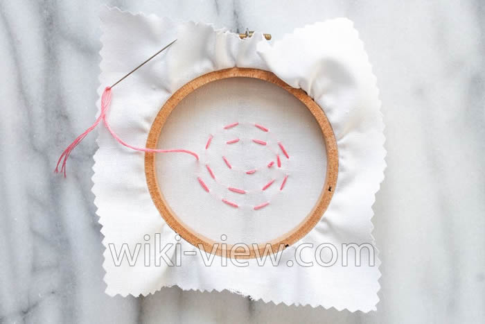 کوک ساده / آموزش گلدوزی / آموزش کوک ساده / آموزش دوخت ساده / انواع کوک / دوخت کوک ساده / دوخت بخیه ساده کوک - ساده