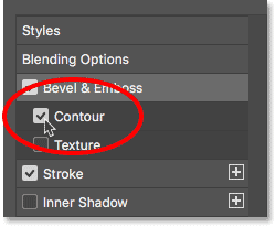 contour در فتوشاپ