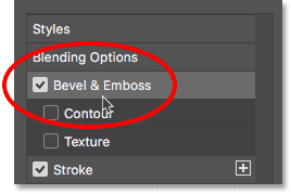 انتخاب bevel&emboss