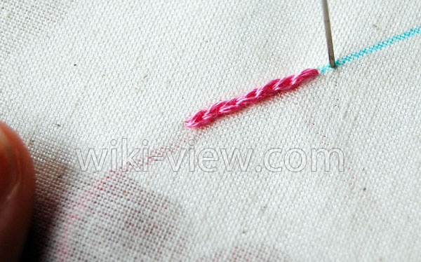 دوخت زنجیره / آموزش دوخت زنجیره ای / دوخت زنجیره تزئینی / دوخت زنجیره در گلدوزی / split stitch / توضیح دوخت زنجیره ای / عکس دوخت زنجیره ای / طرح زنجیره دوزی / آموزش دوخت زنجیره ای در گلدوزی دوخت زنجیره