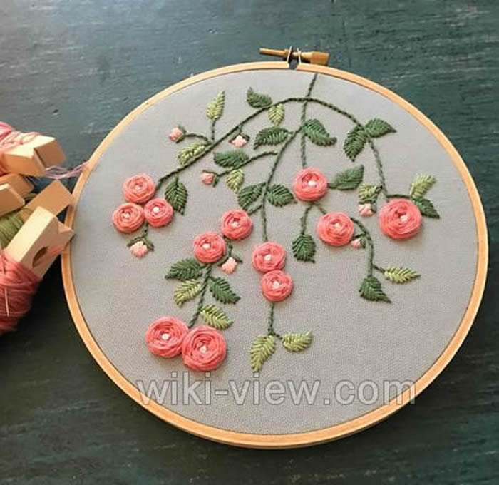 رز عنکبوتی / آموزش گلدوزی رز عنکبوتی / آموزش تصویری گلدوزی رز عنکبوتی / گلدوزی / آموزش گلدوزی رز عنکبوتی2
