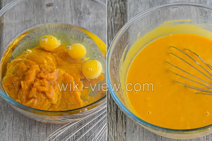 کیک کدو حلوایی / طرز تهیه کیک کدو حلوایی / کیک کدو حلوایی دستور پخت / طرز پخت کیک کدو حلوایی اضافه کردن پوره کدو حلوایی به کیک