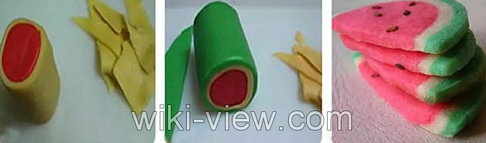 کوکی هندوانه / طرز تهیه کوکی هندوانه ویژه شب یلدا / آموزش کوکی هندوانه / شب یلدا برش خمیر کوکی هندوانه