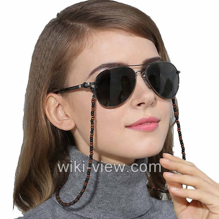 بند عینک زنانه با مهره چوبی