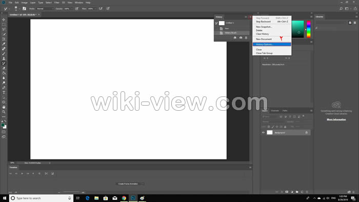 پنل history, پنل history در فتوشاپ, پنل هیستوری در فتوشاپ, نوار هیستوری در فتوشاپ, برگرداندن لایه ها در فتوشاپ, بازیابی فایل فتوشاپ, برگرداندن فایل ذخیره شده فتوشاپ, رفتن به جلو در فتوشاپ, نحوه اوردن هیستوری در فتوشاپ, لغو عملیات انجام شده در فتوشاپ, دستور redo در فتوشاپ, چگونه فایل پاک شده در فتوشاپ را برگردانیم, خراب شدن فایل فتوشاپ, فایل ریکاور فتوشاپ, بسته شدن ناگهانی فتوشاپ, بازگرداندن عکس در فتوشاپ