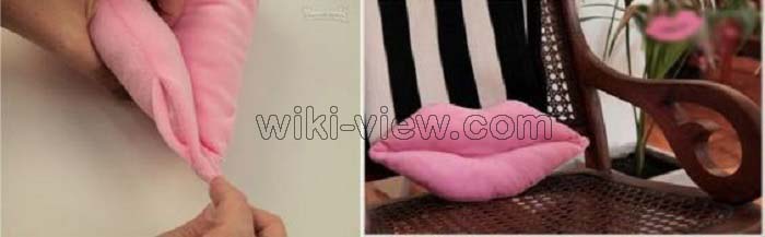 کوسن به شکل لب / کوسن فانتزی عاشقانه