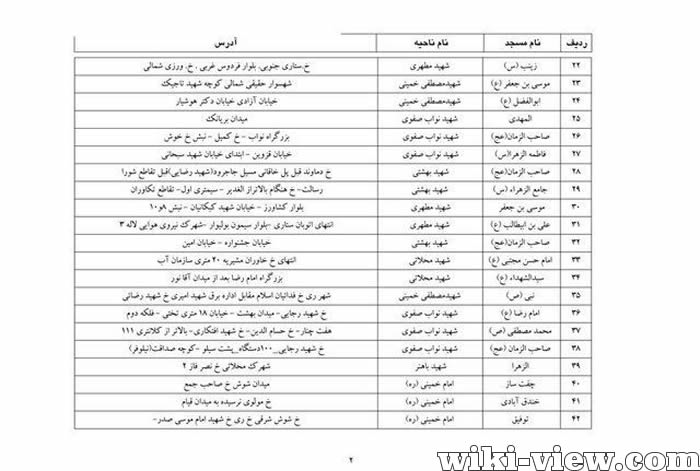 مساجد تهران عید فطر