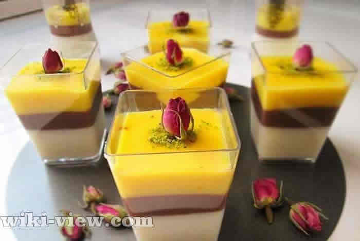 دسر مشکوفی, طرز تهیه دسر مشکوفی, مشکوفی زعفرانی, دسر مشکوفی چیست, مواد اولیه دسر مشکوفی, طرز تهیه مشکوفی شکلاتی, شیره پلو مازندرانی, دسر زعفرانی با نشاسته